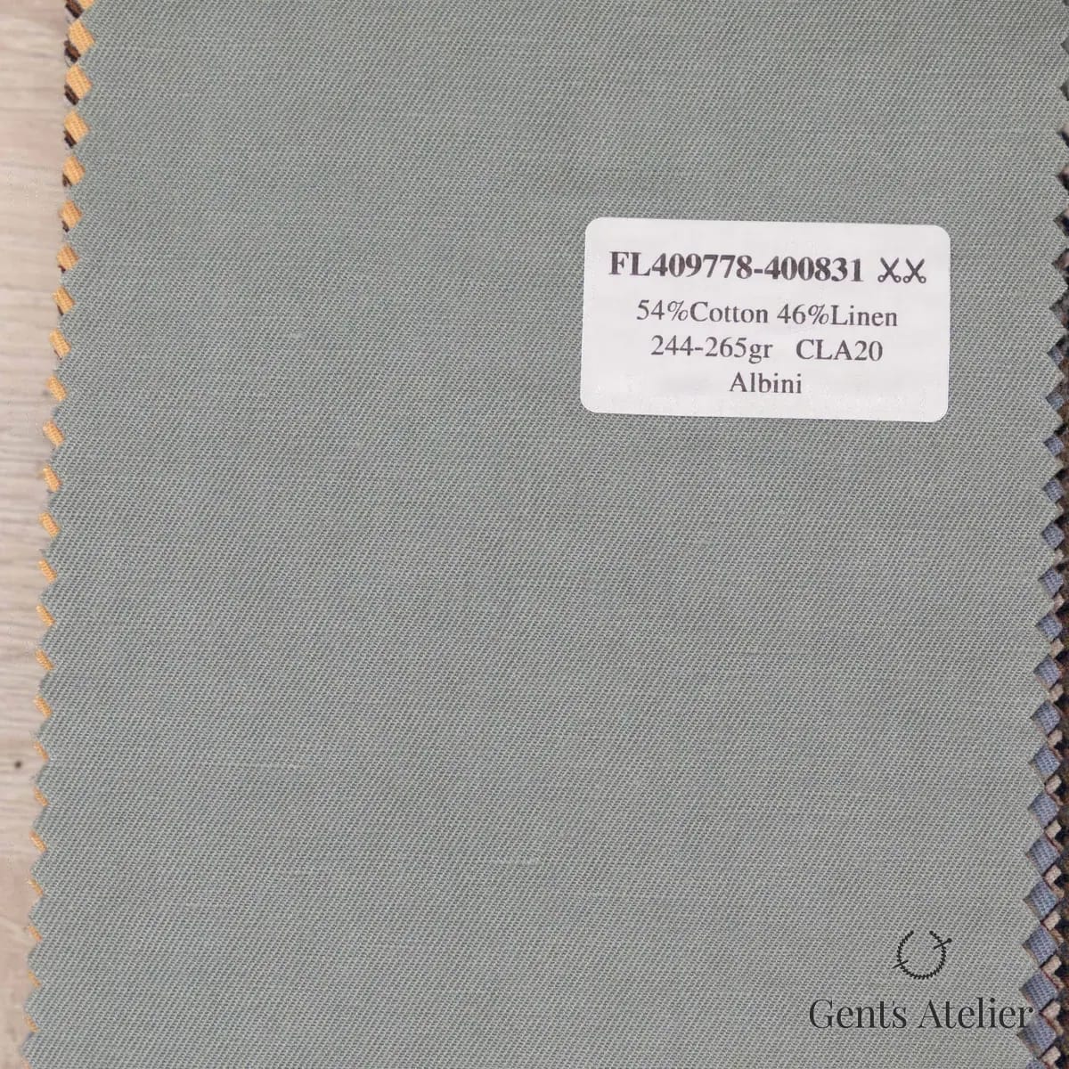 Образец ткани Albini FL409778-400831 с этикеткой