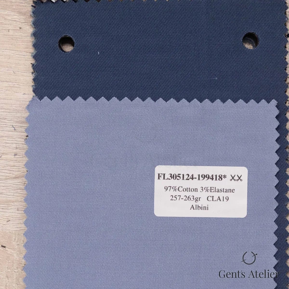 Образец ткани Albini FL305124-199418 с этикеткой