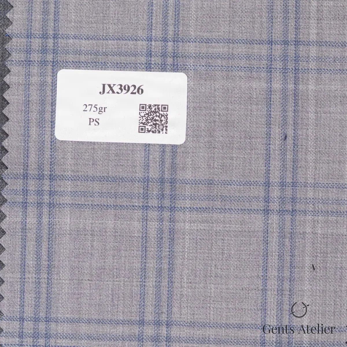 Образец ткани Iniziare JX3926 с этикеткой, светло-серый