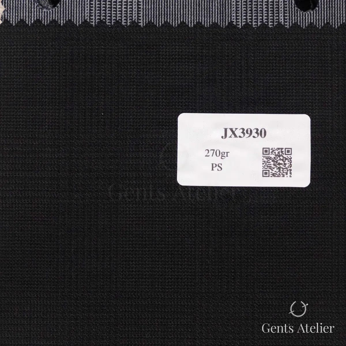 Образец ткани Iniziare JX3930 с этикеткой, чёрный