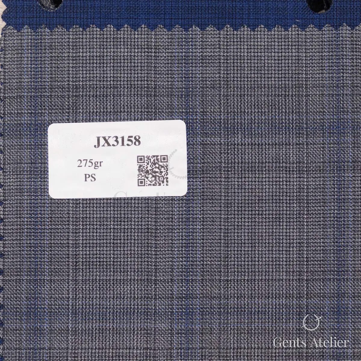 Образец ткани Iniziare JX3158 с этикеткой, серый