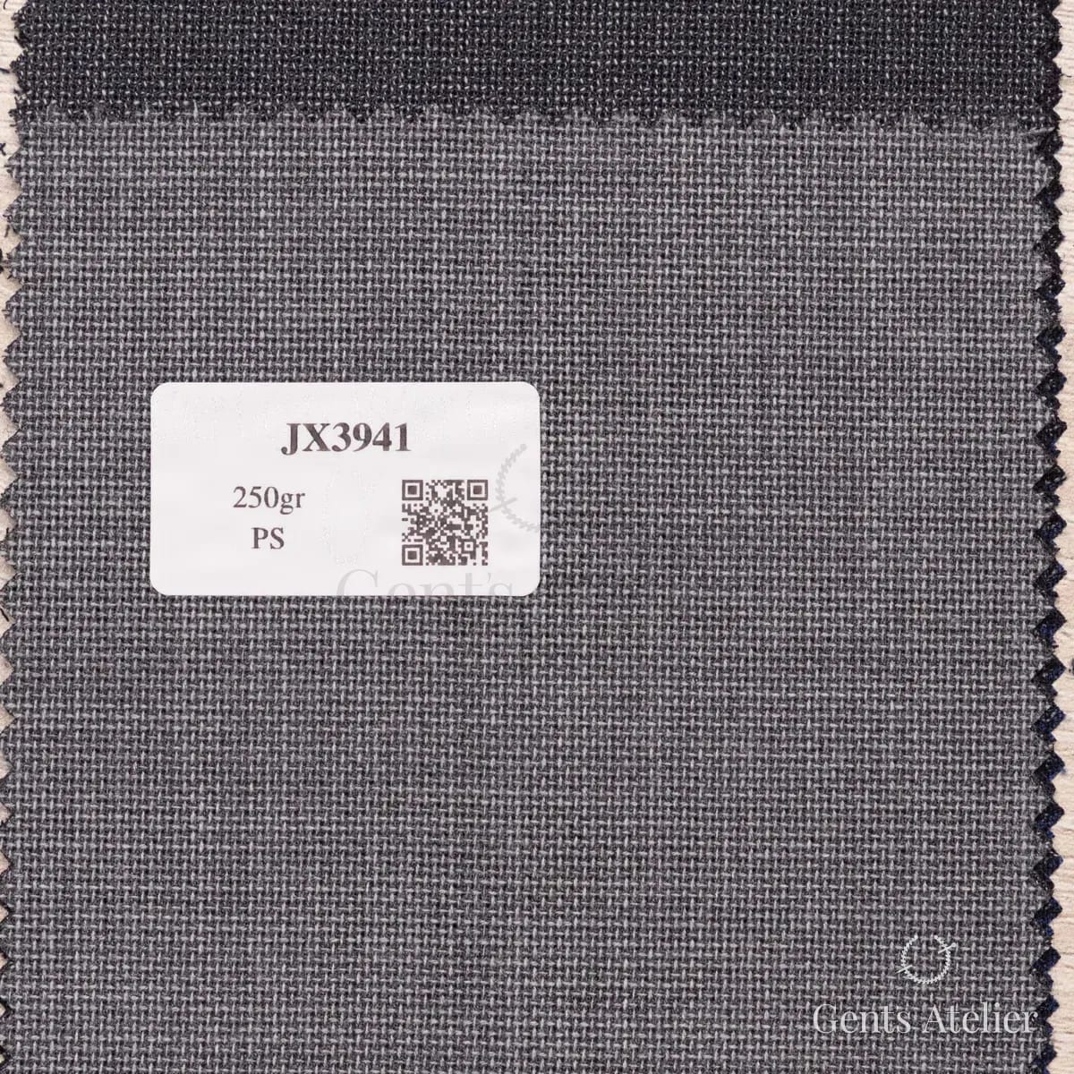 Образец ткани Iniziare JX3941 с этикеткой, серый