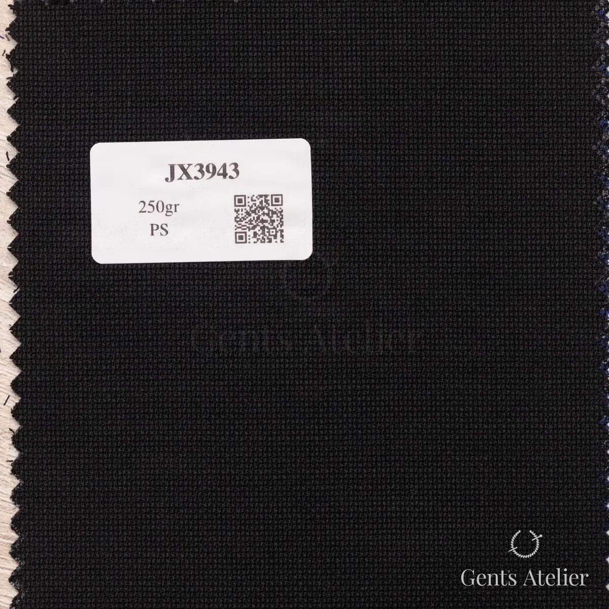 Образец ткани Iniziare JX3943 с этикеткой, чёрный