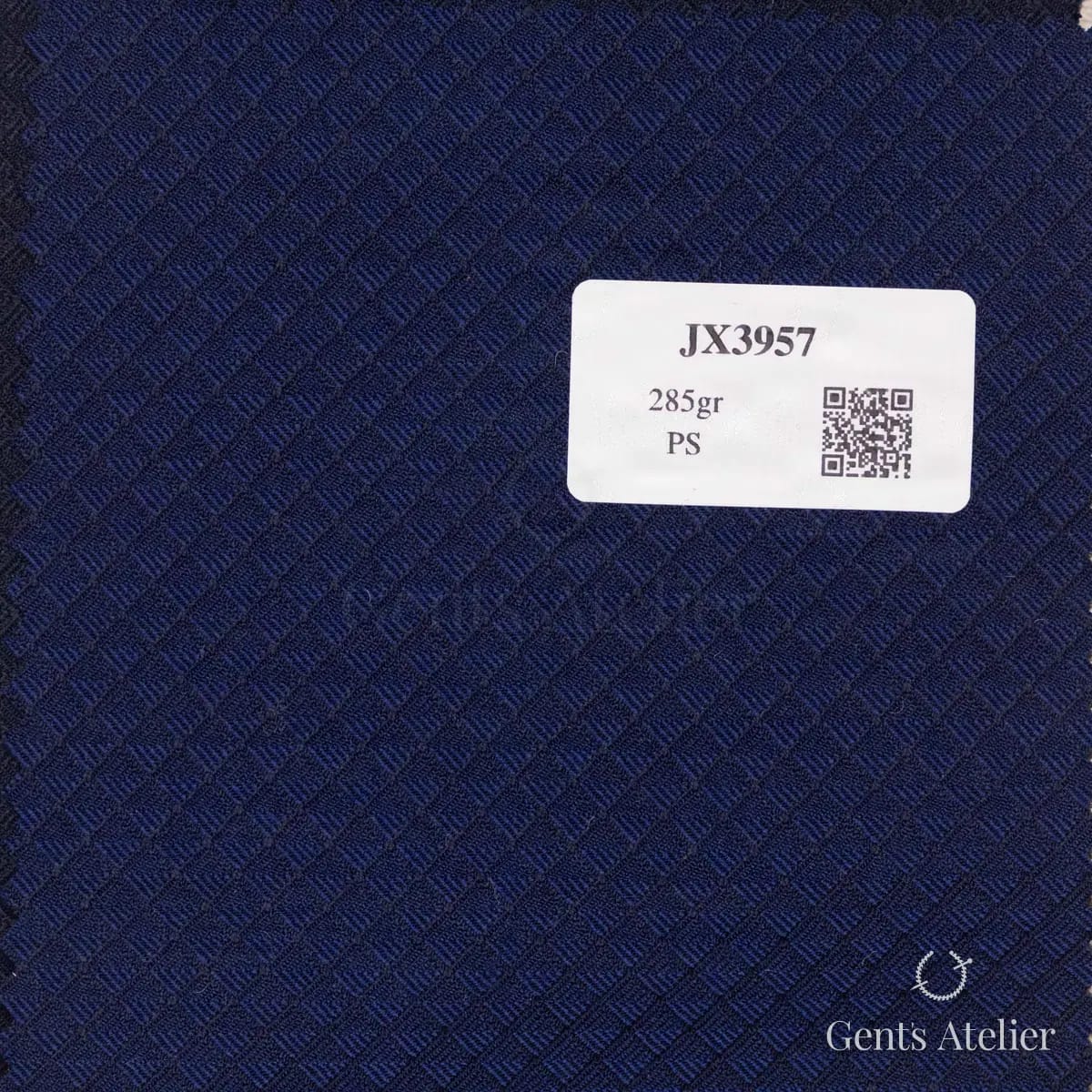 Образец ткани Iniziare JX3957 с этикеткой, синий