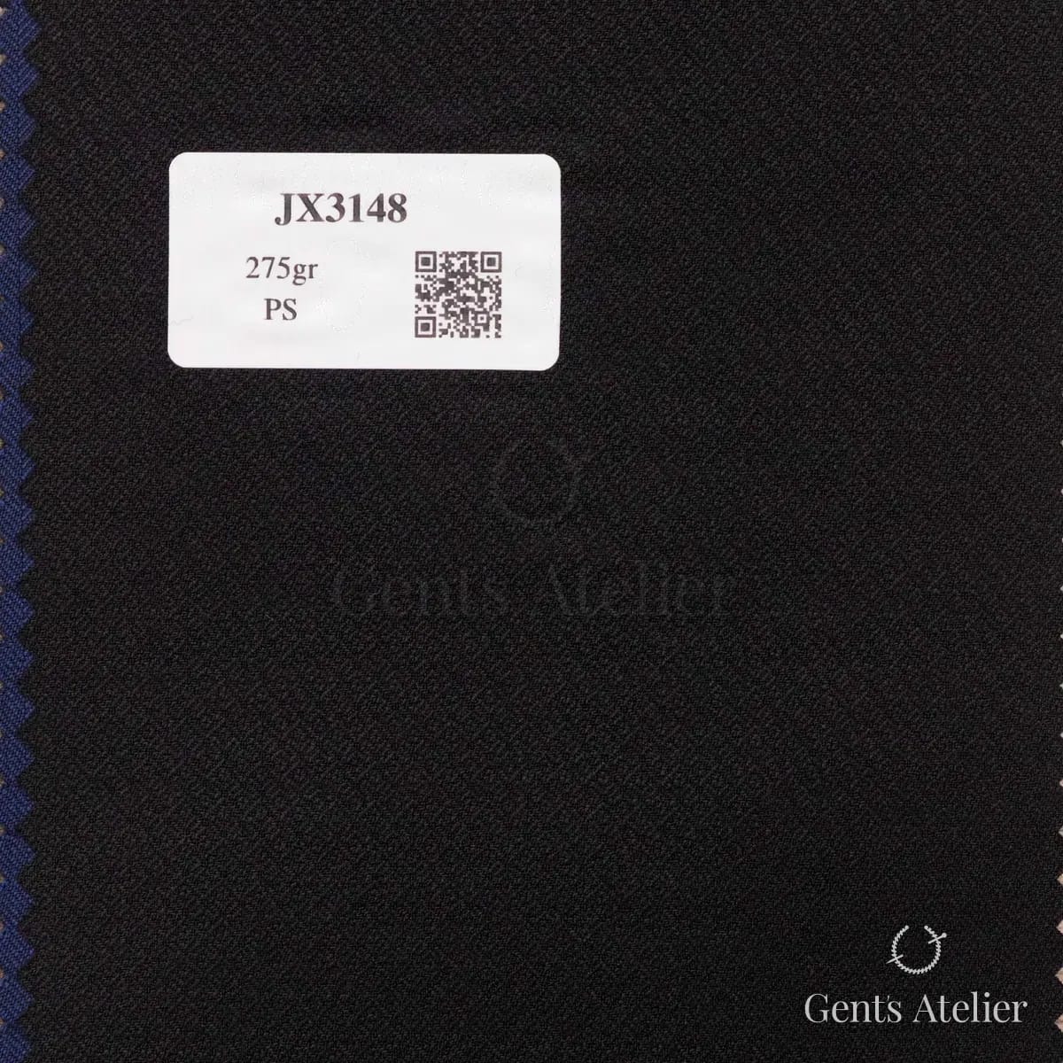 Образец ткани Iniziare JX3148 с этикеткой, чёрный