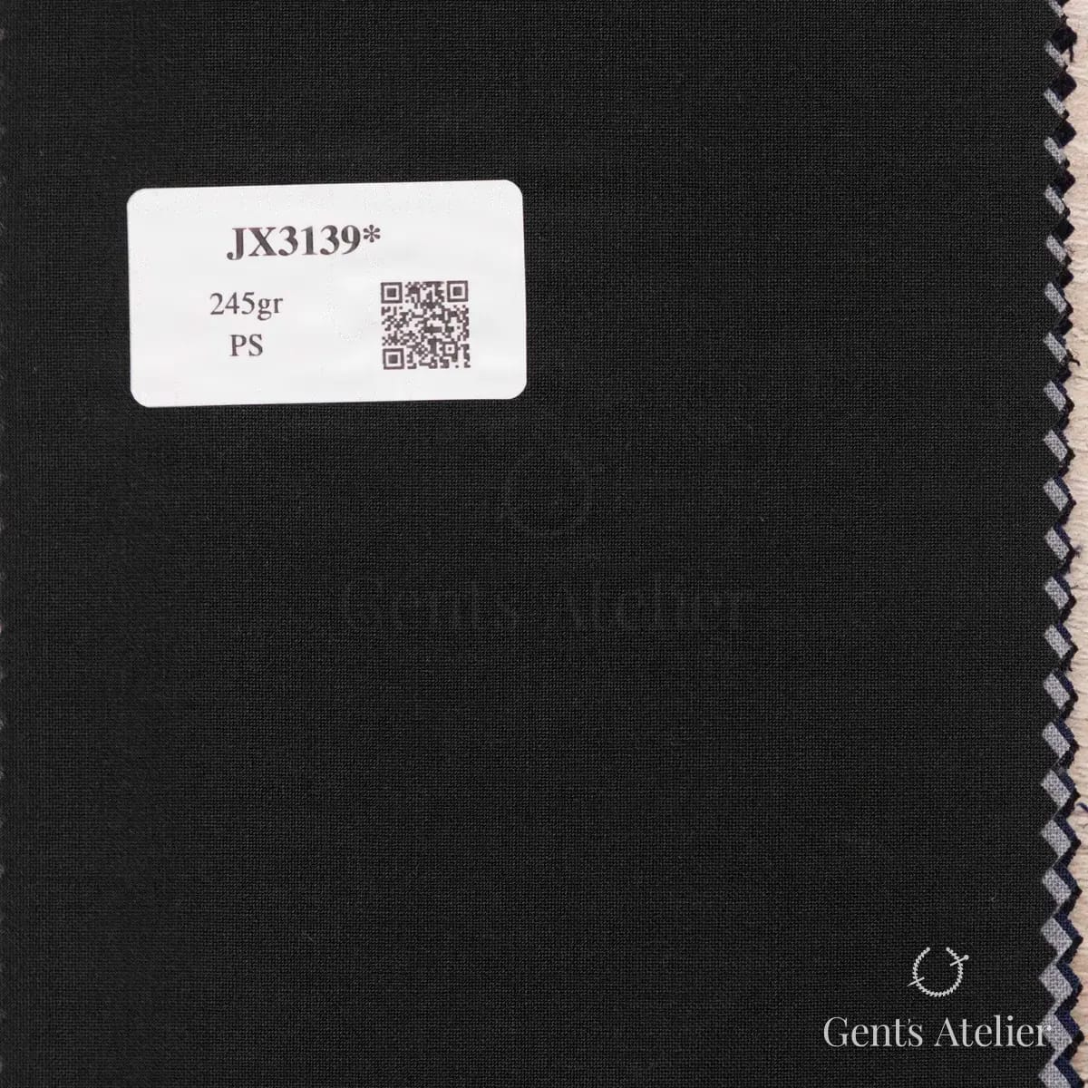 Образец ткани Iniziare JX3139 с этикеткой, чёрный