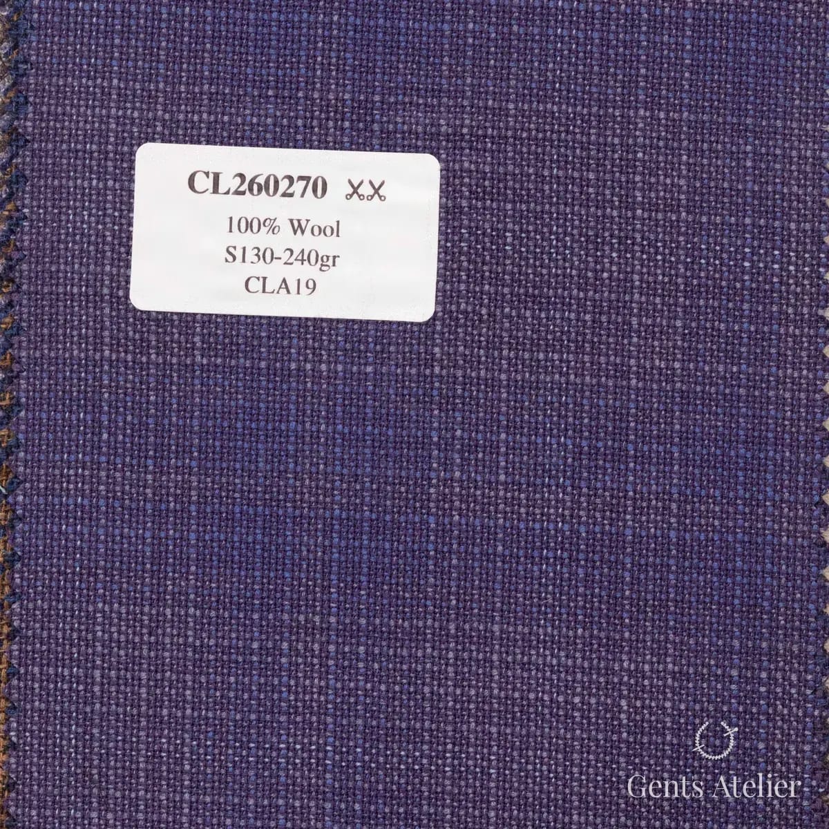 Образец ткани Reda CL260270 с этикеткой, синий