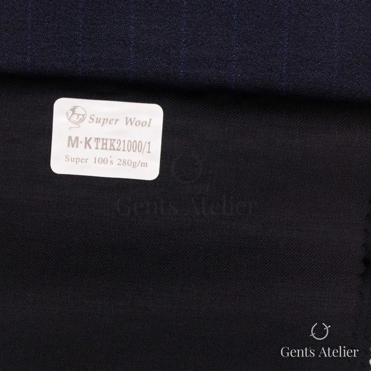 Образец ткани Gent's Colors M·KTHK21000/1 с этикеткой, чёрный