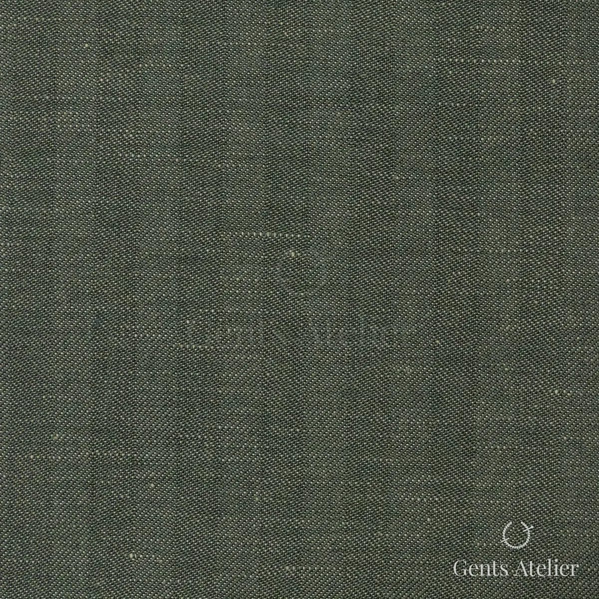 Костюм из Dormeuil TD882206 — тёмно-зелёный, 60% шерсть, 40% лён