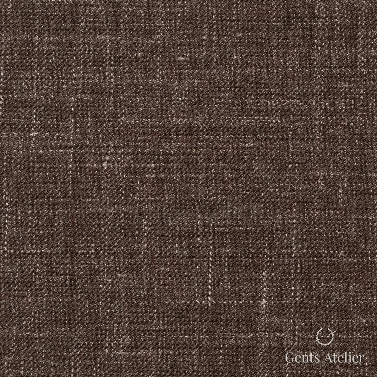 Костюм из Dormeuil TD882116 — тёмно-коричневый, 83% шерсть, 17% лён