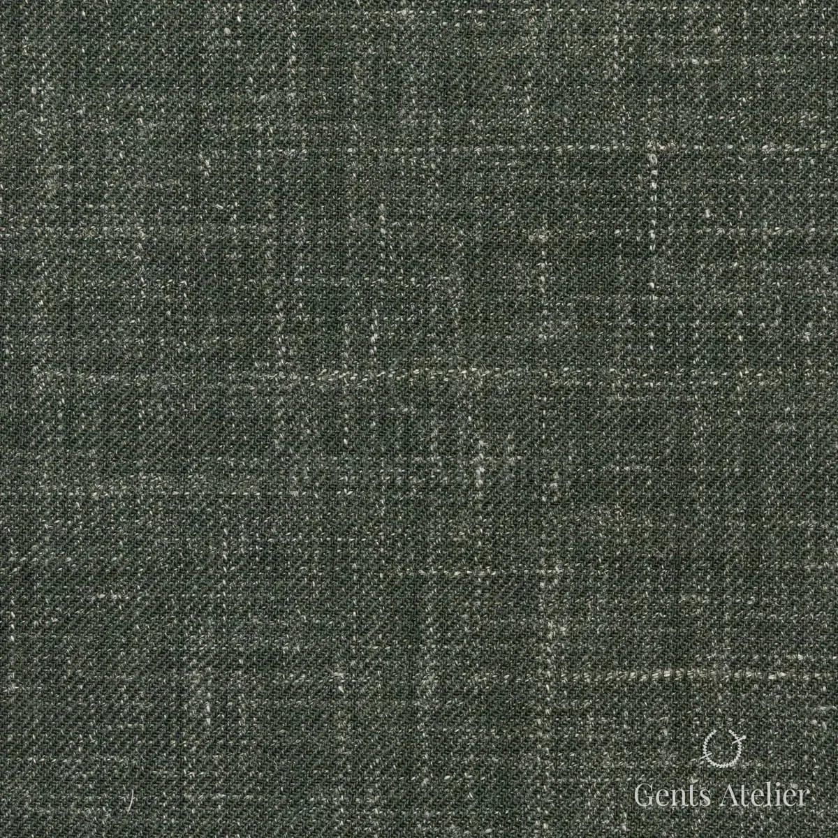 Костюм из Dormeuil TD882129 — тёмно-зелёный, 83% шерсть, 17% лён