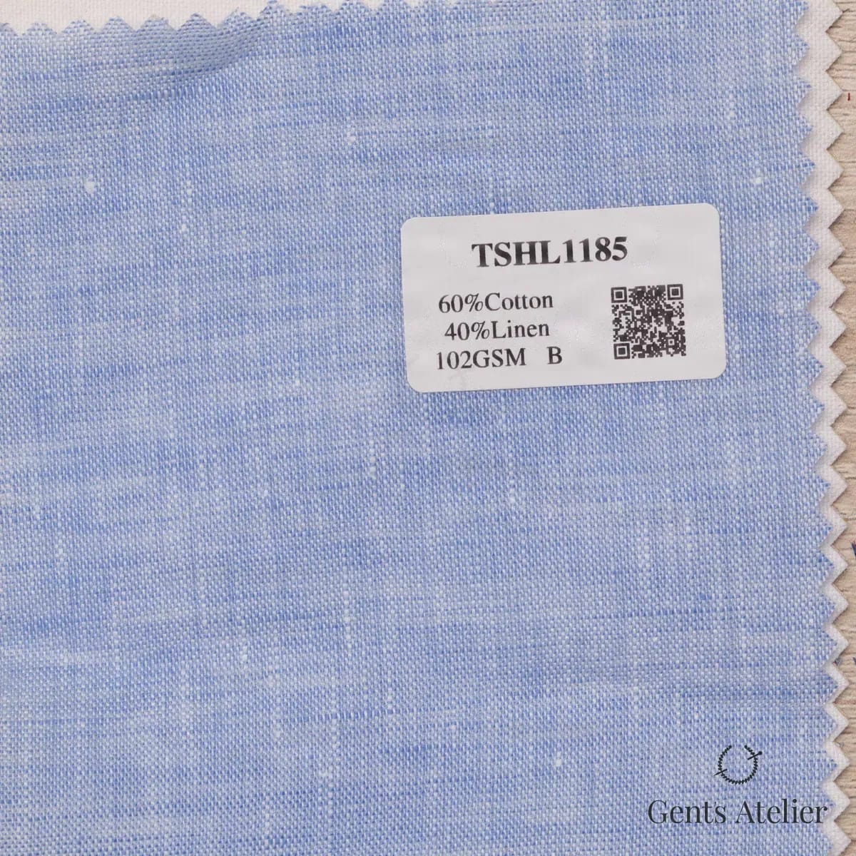 Образец ткани Geneva TSHL1185 с этикеткой, голубой