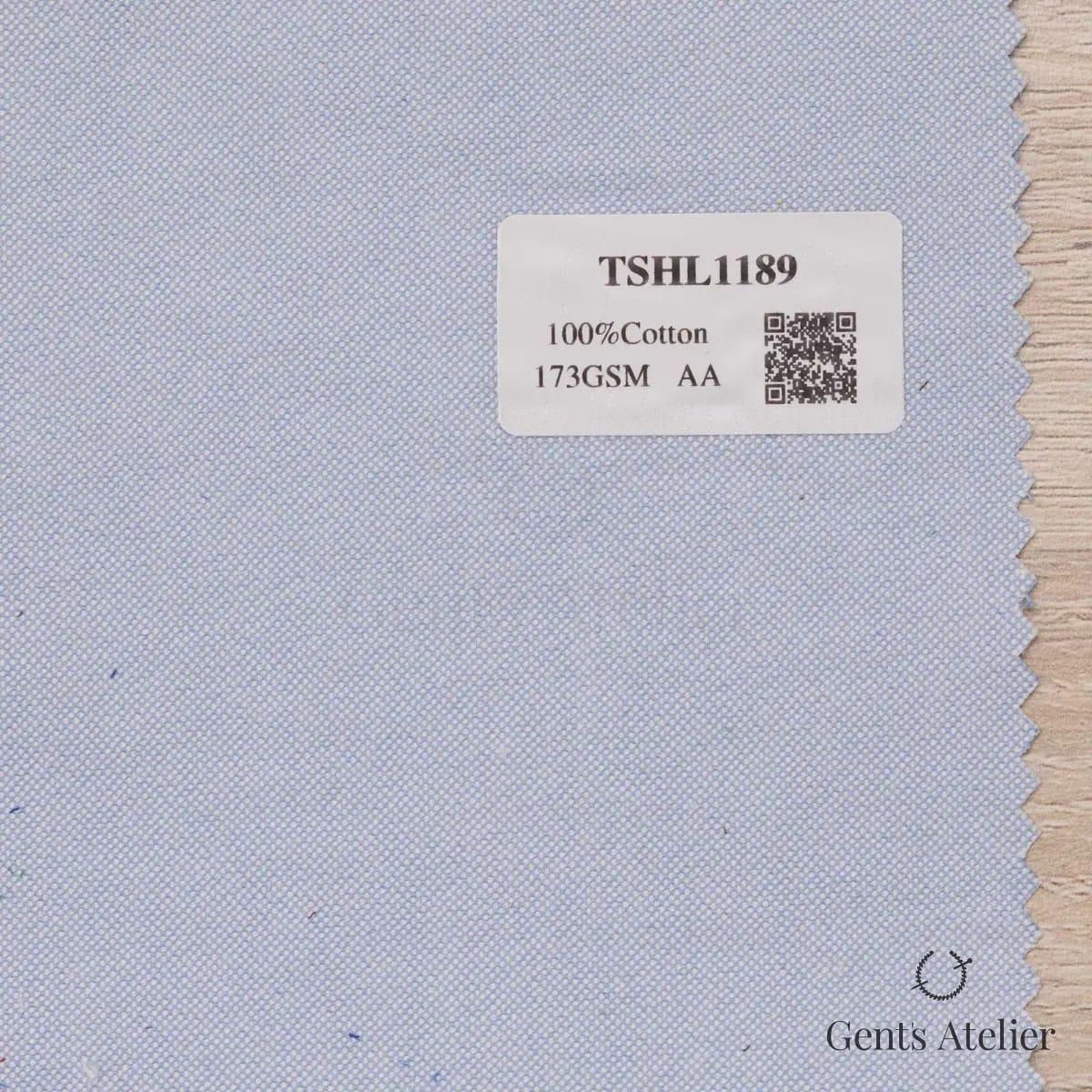 Образец ткани Geneva TSHL1189 с этикеткой, светло-голубой