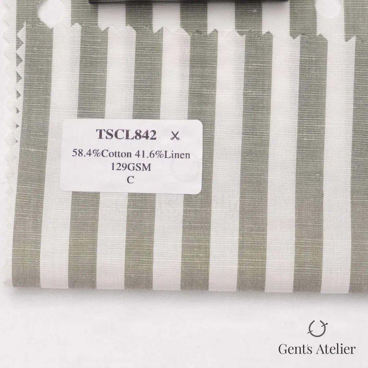 Образец ткани Lucerne TSCL842 с этикеткой, белый