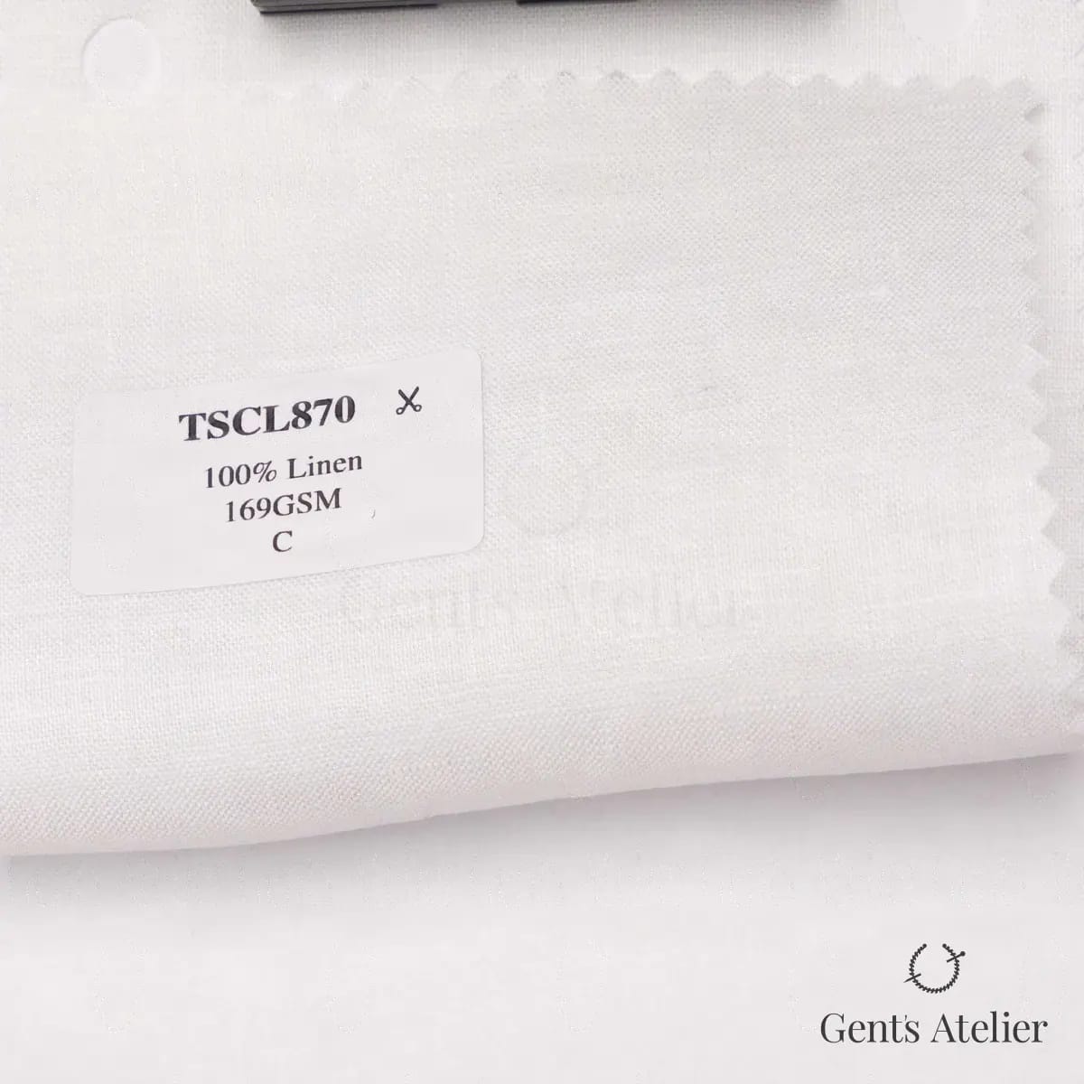 Образец ткани Lucerne TSCL870 с этикеткой, белый
