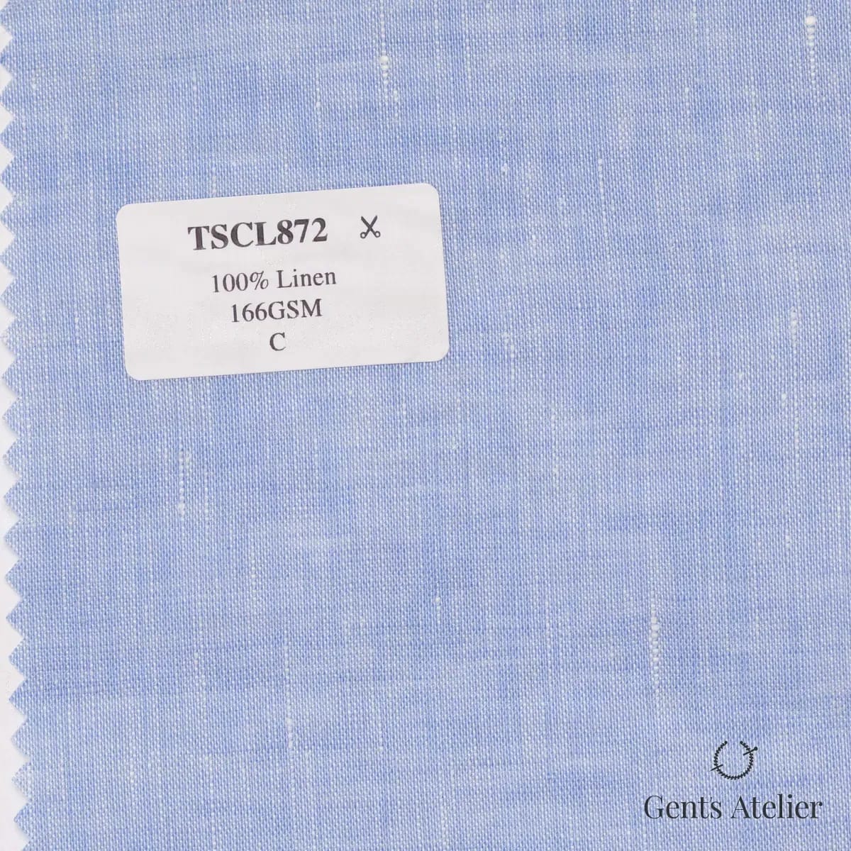 Образец ткани Lucerne TSCL872 с этикеткой, голубой
