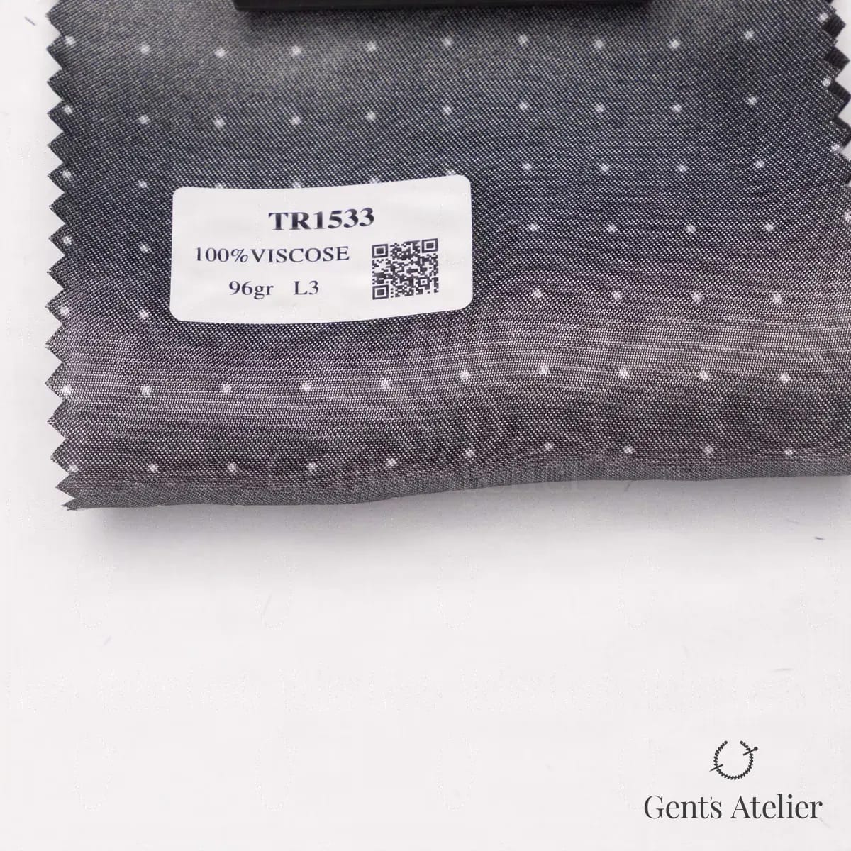 Образец ткани Luxury Distinctive TR1533 с этикеткой, чёрный