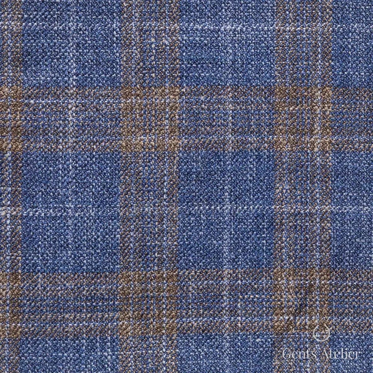 Костюм из Huddersfield 252812-B — синий, 38% шерсть, 34% шёлк, 28% лён