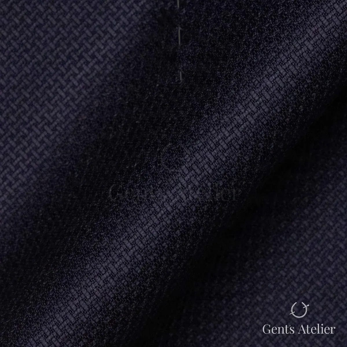 Драпировка ткани Huddersfield 252846-Navy-A крупным планом