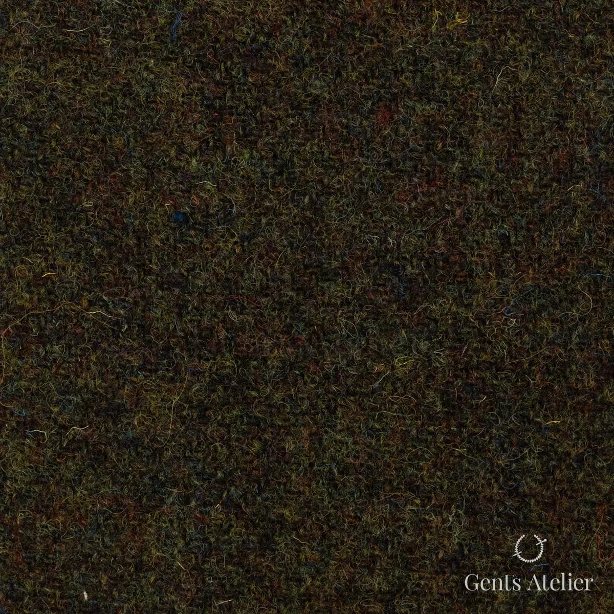 Пальто из Harris Tweed LB000752 — тёмно-зелёный, 100% шерсть