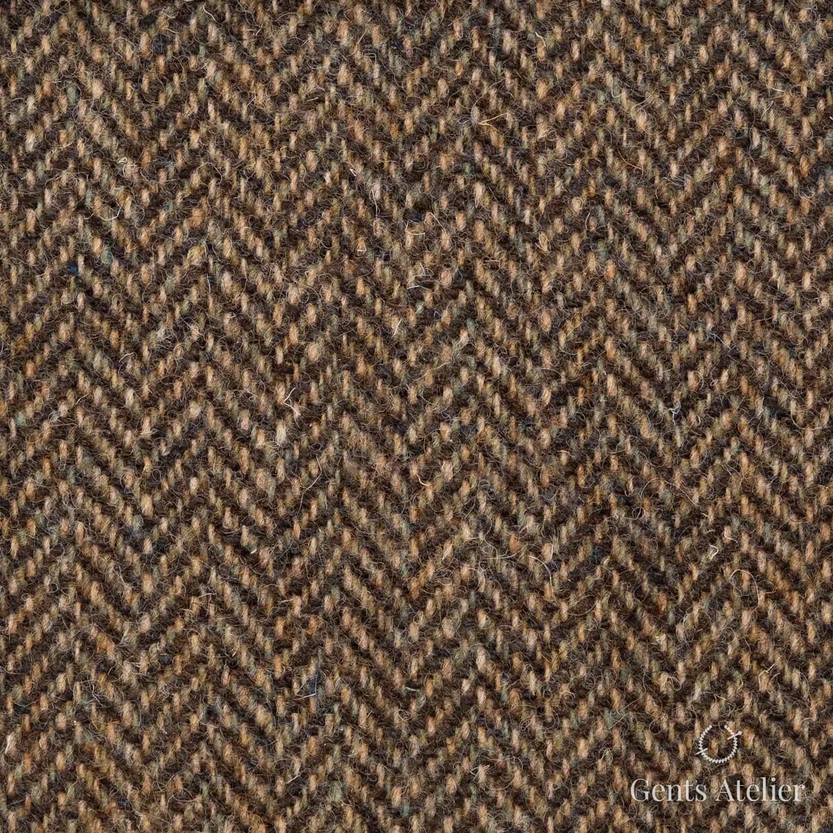 Пальто из Harris Tweed LB000181 — коричневый, 100% шерсть