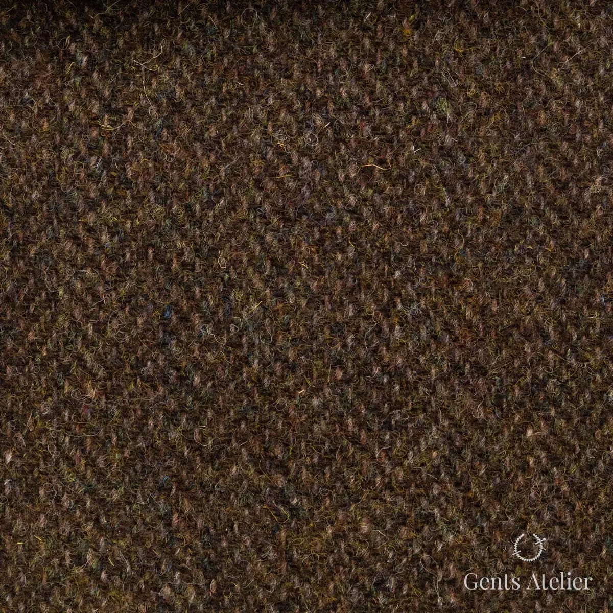 Пальто из Harris Tweed LB000215 — коричневый, 100% шерсть