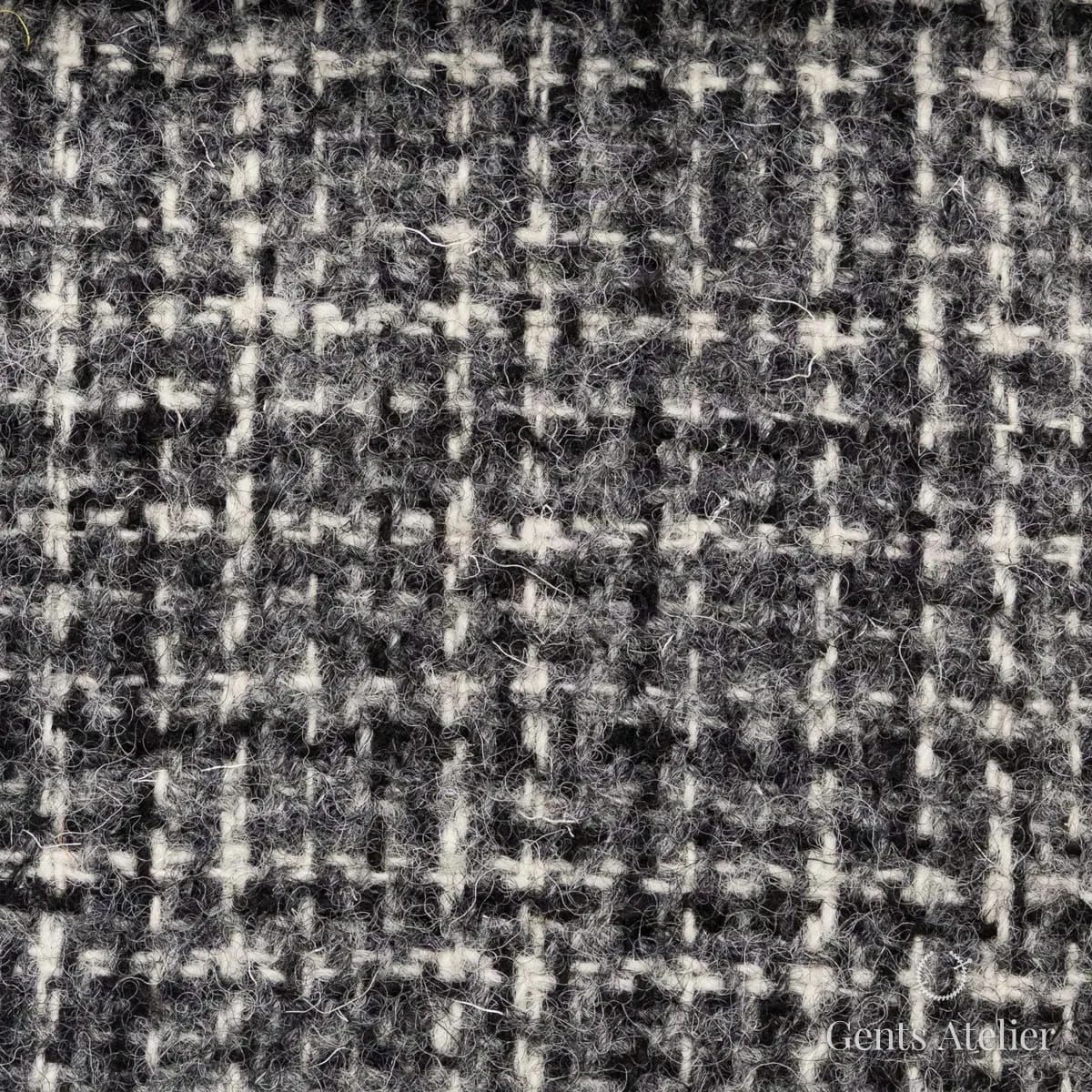 Пальто из Harris Tweed LB002655 — чёрный, 100% шерсть