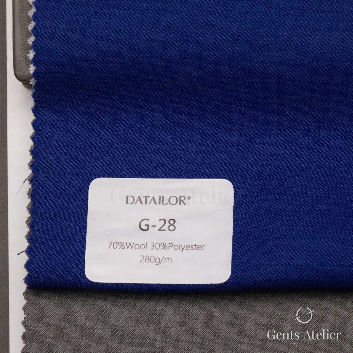 Образец ткани Tailor G-28 с этикеткой, синий