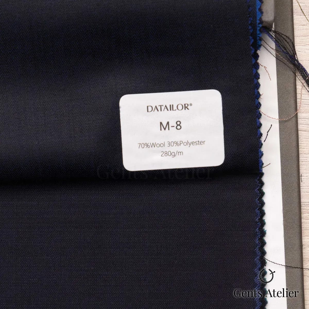 Образец ткани Tailor M-8 с этикеткой, ярко-синий