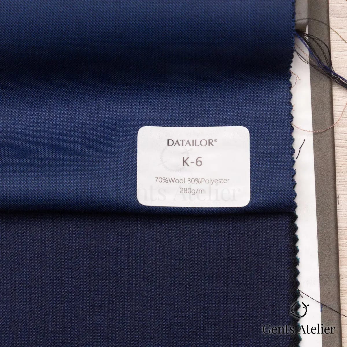 Образец ткани Tailor K-6 с этикеткой, синий