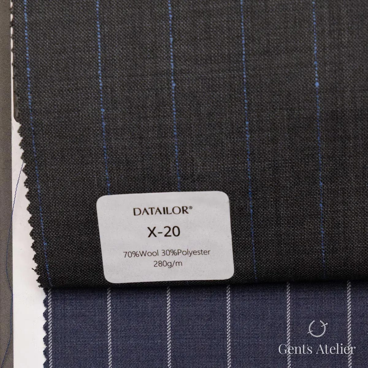 Образец ткани Tailor X-20 с этикеткой, тёмно-коричневый