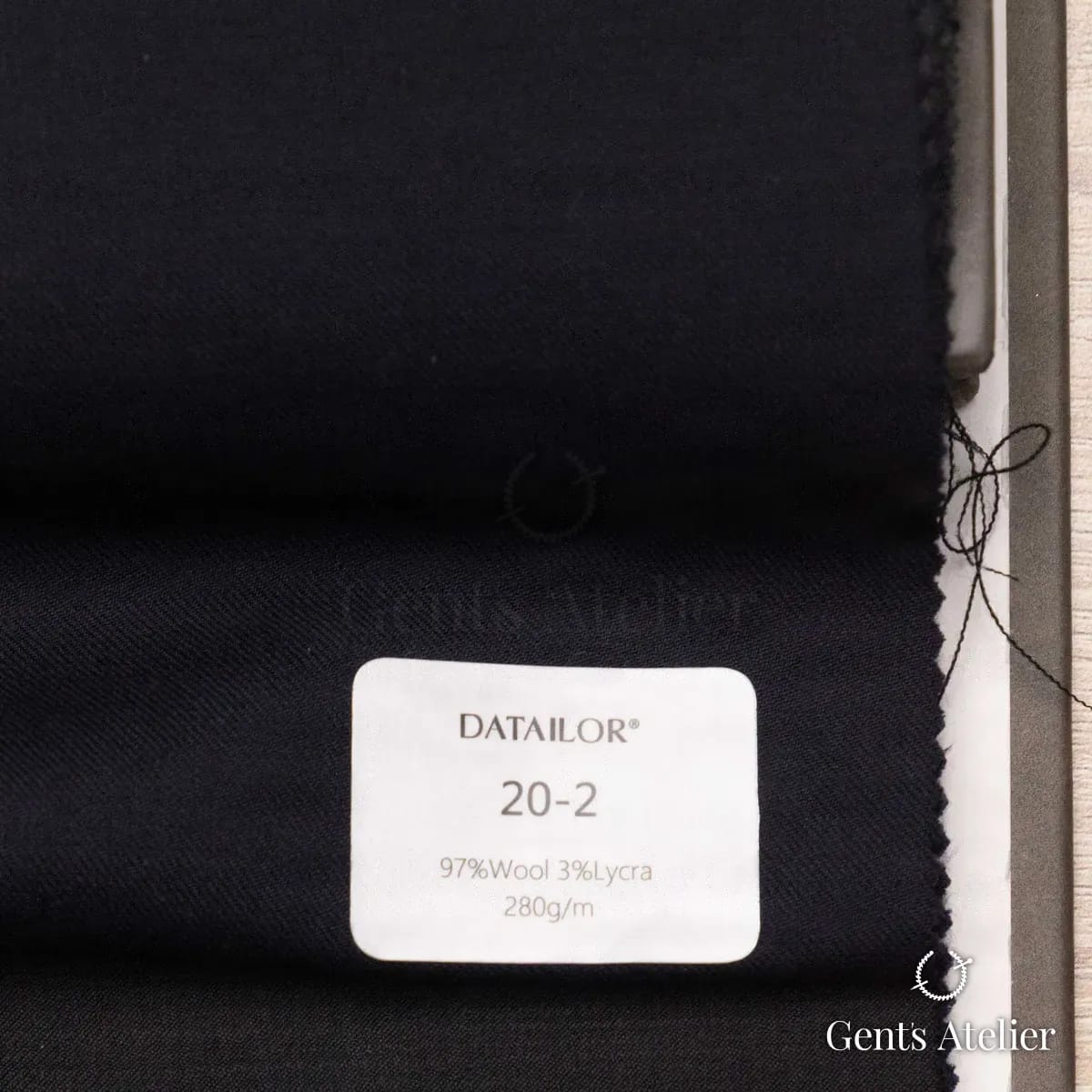Образец ткани Tailor 20-2 с этикеткой, тёмно-синий