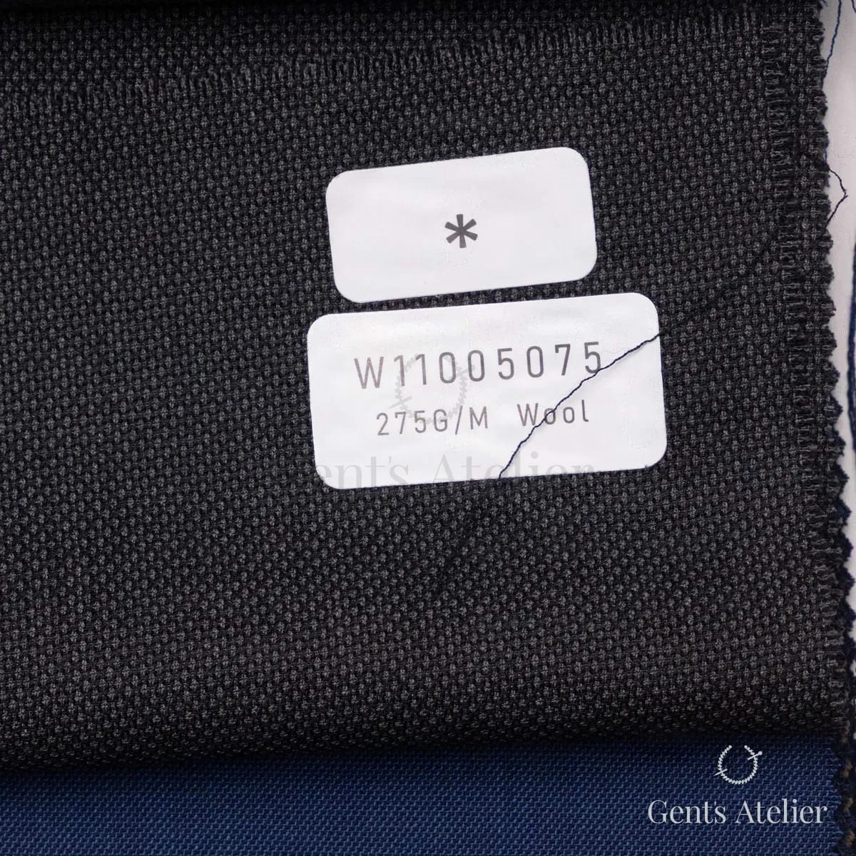 Образец ткани Tailor W11005075 с этикеткой, чёрный
