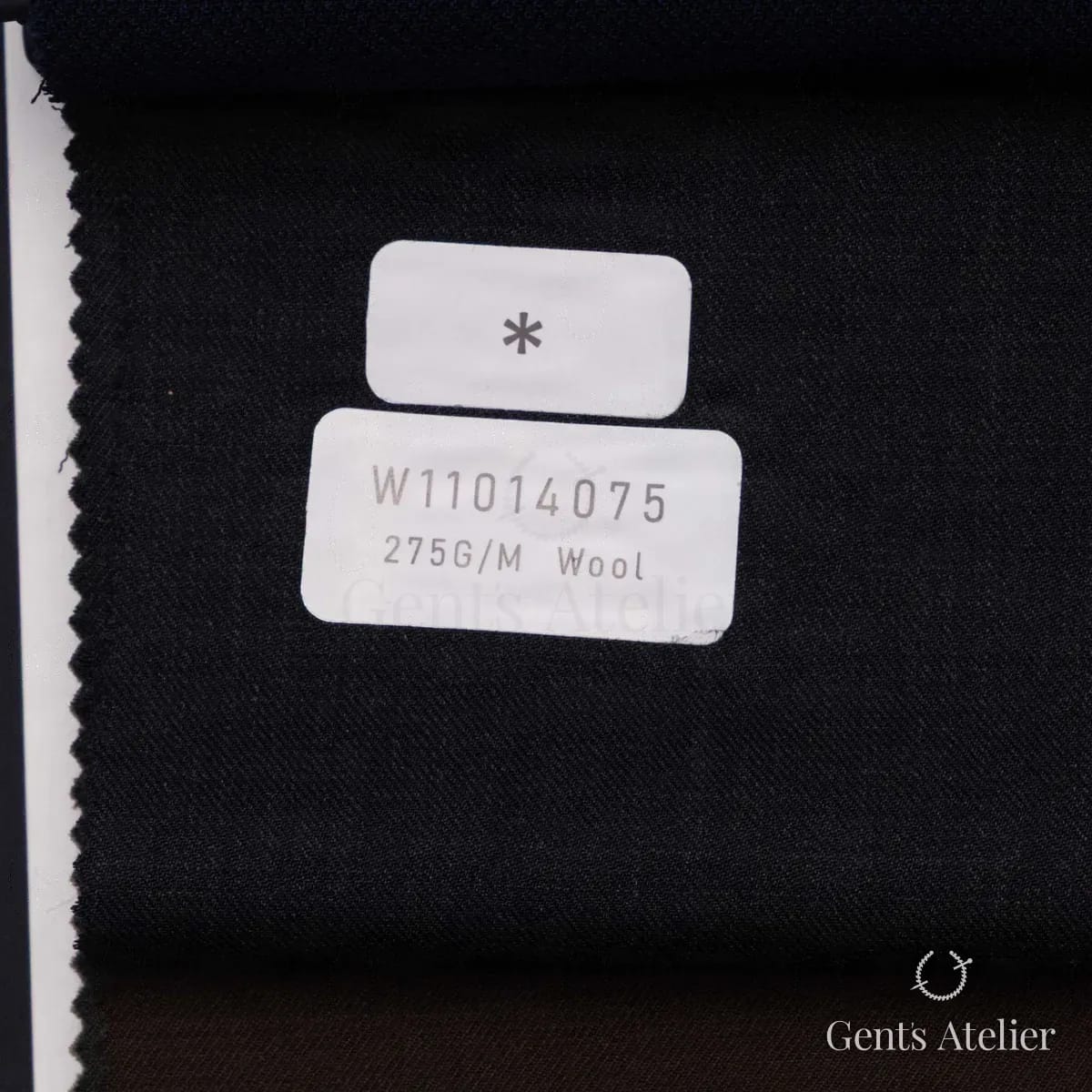 Образец ткани Tailor W11014075 с этикеткой, чёрный