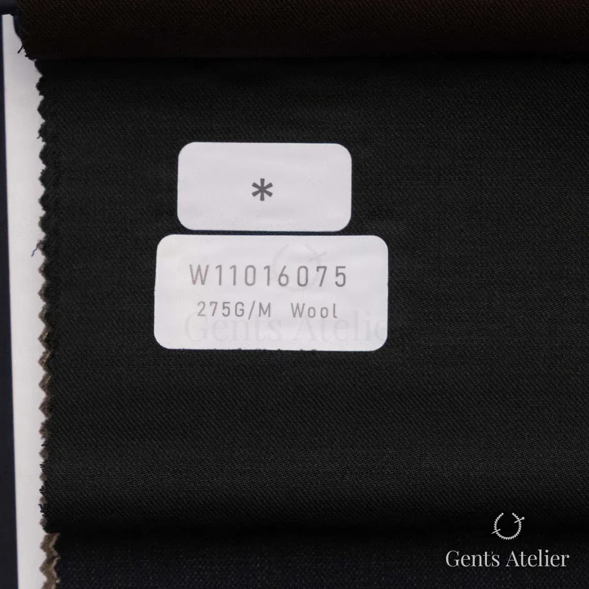 Образец ткани Tailor W11016075 с этикеткой, чёрный