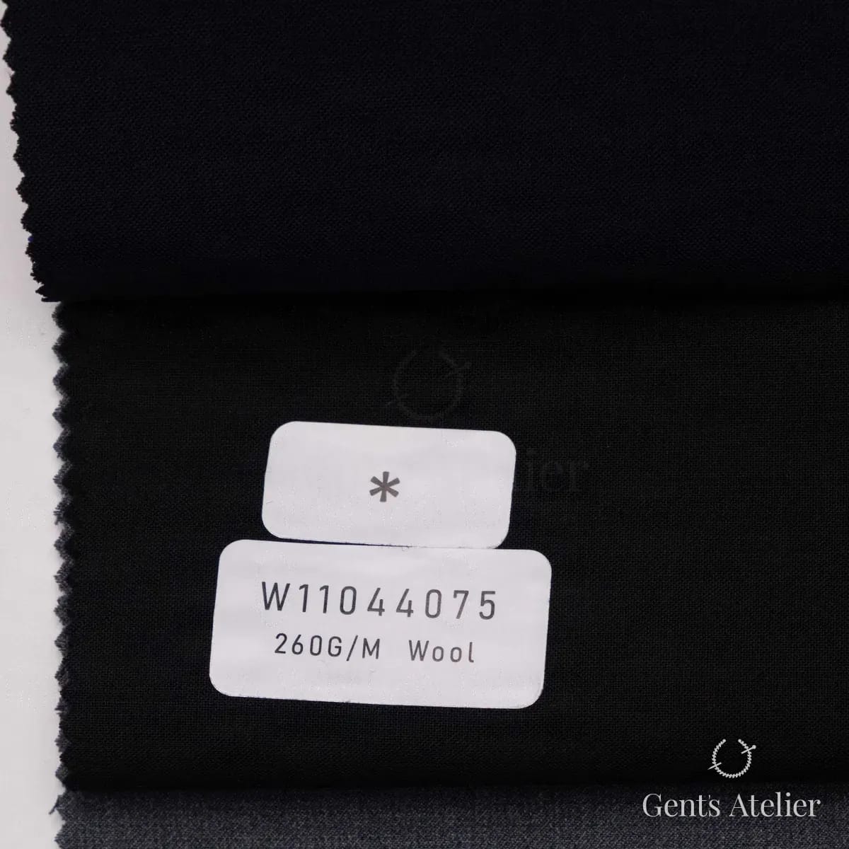 Образец ткани Tailor W11044075 с этикеткой, чёрный