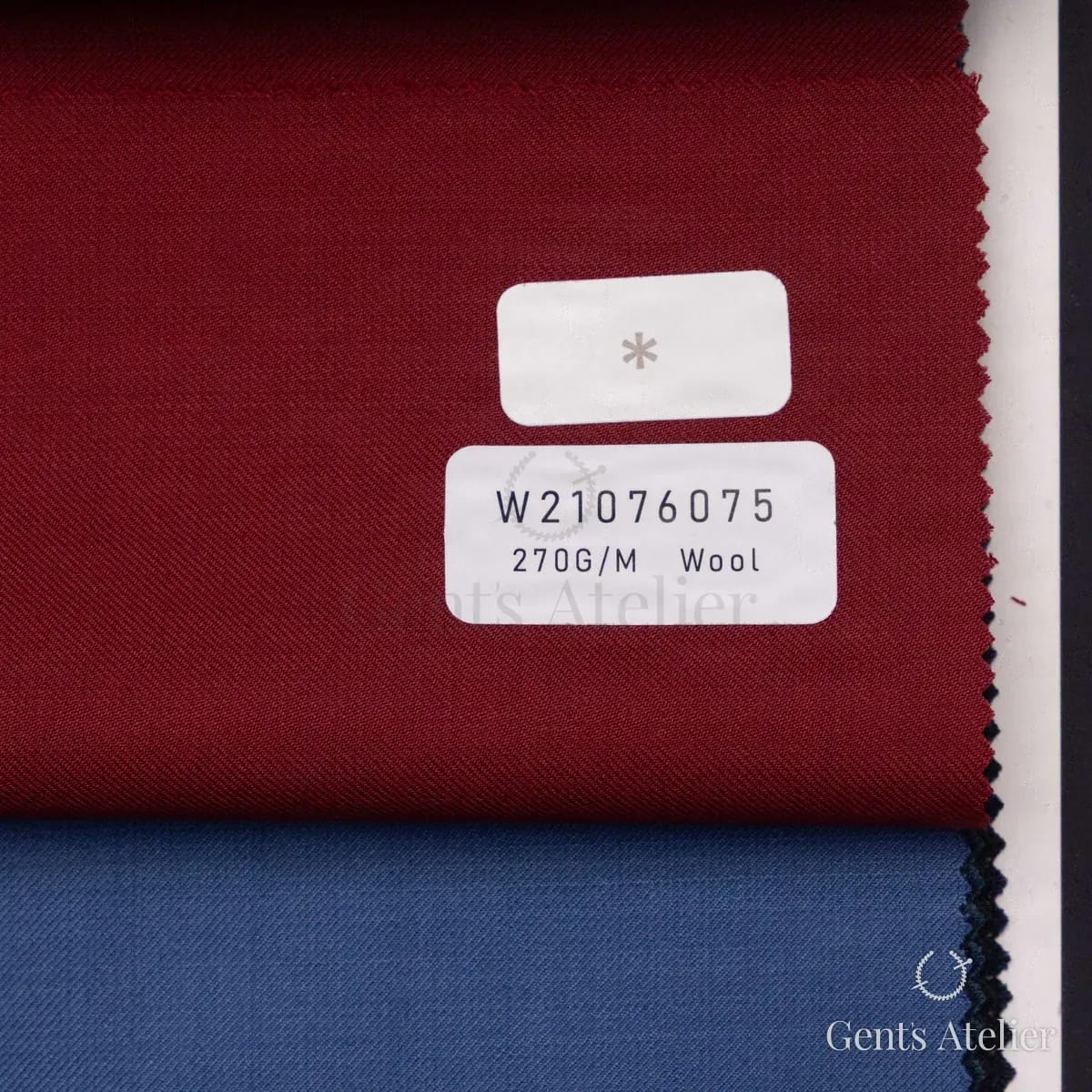 Образец ткани Tailor W21076075 с этикеткой, бордовый