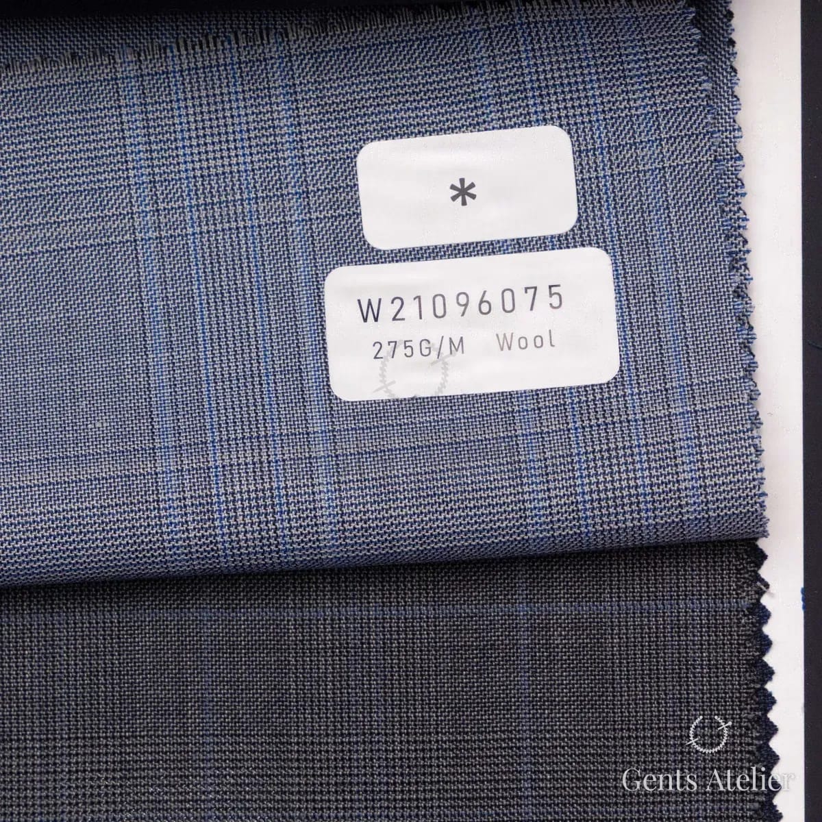 Образец ткани Tailor W21096075 с этикеткой, серый