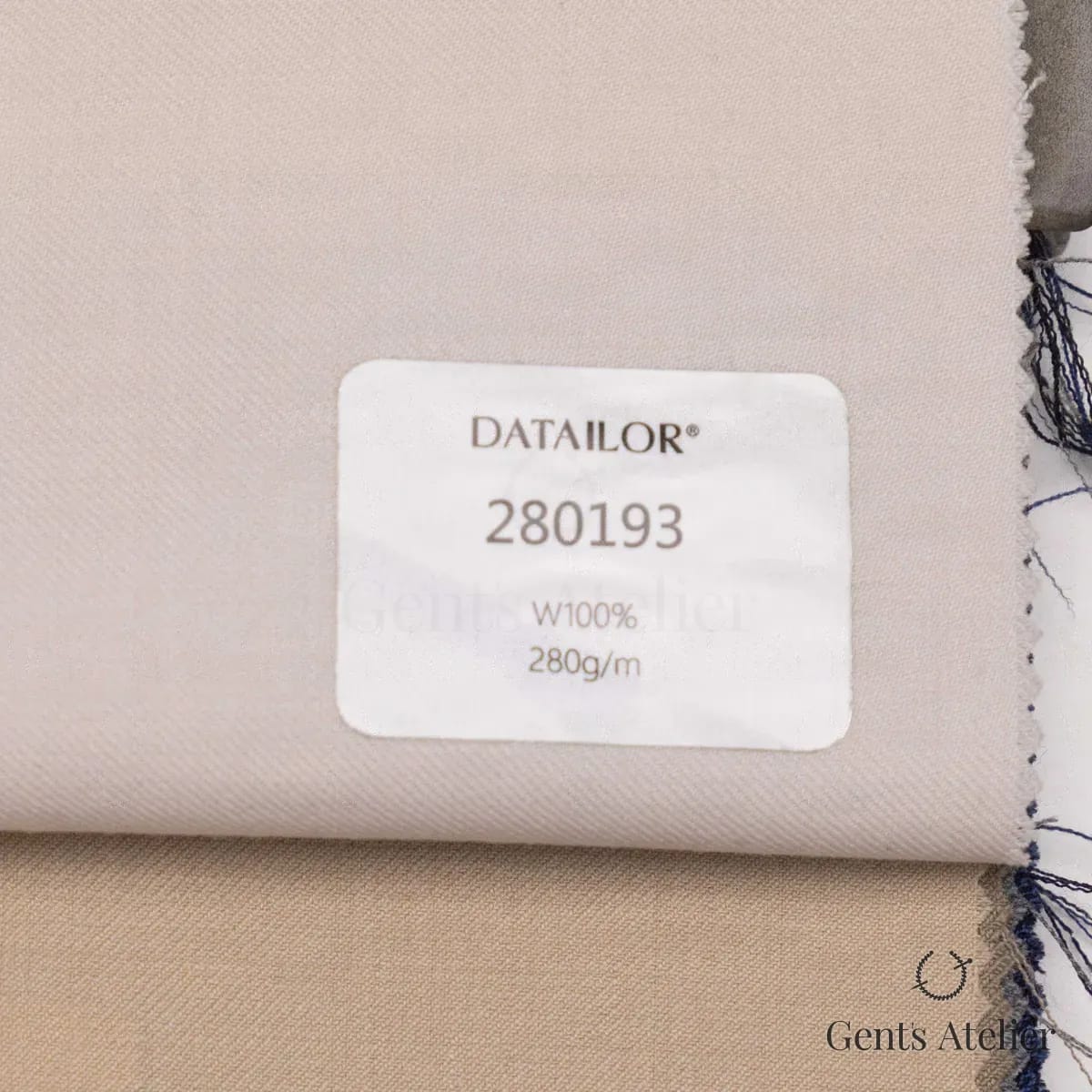 Образец ткани Tailor 280193 с этикеткой, светло-бежевый