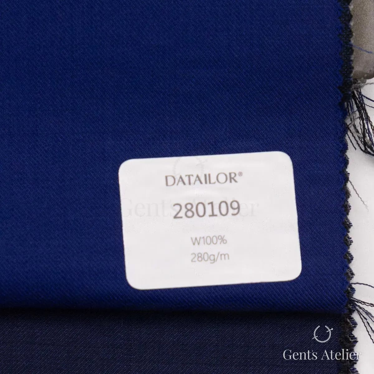 Образец ткани Tailor 280109 с этикеткой, синий