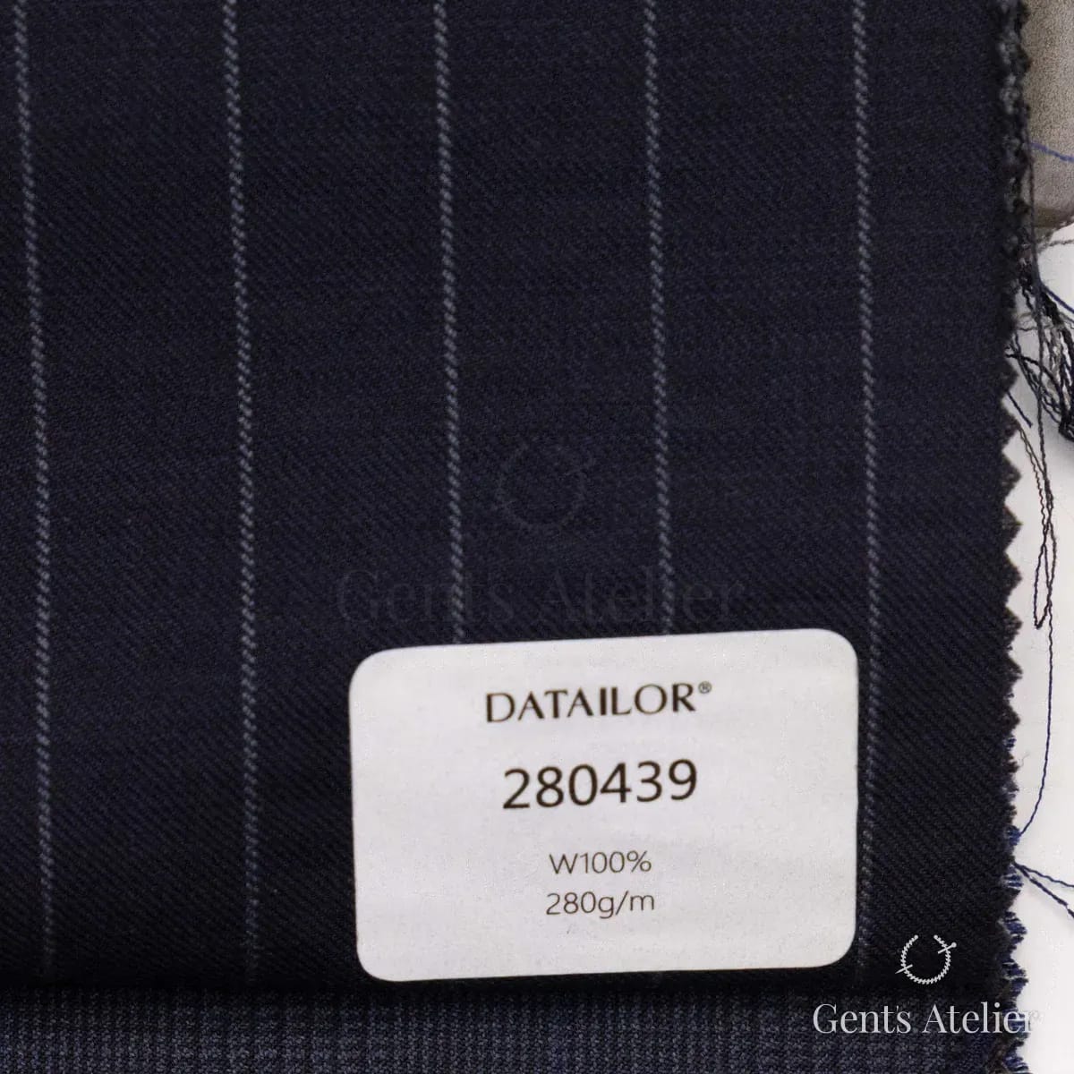 Образец ткани Tailor 280439 с этикеткой, тёмно-синий