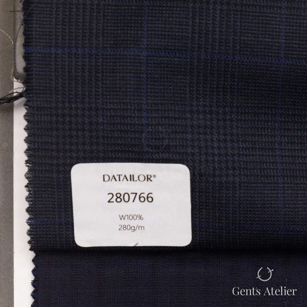 Образец ткани Tailor 280766 с этикеткой, тёмно-синий