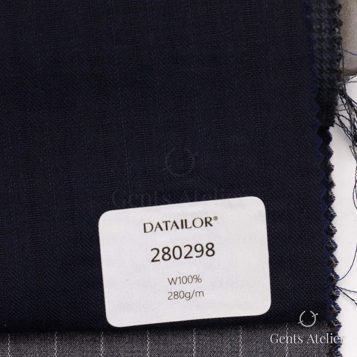 Образец ткани Tailor 280298 с этикеткой, тёмно-синий