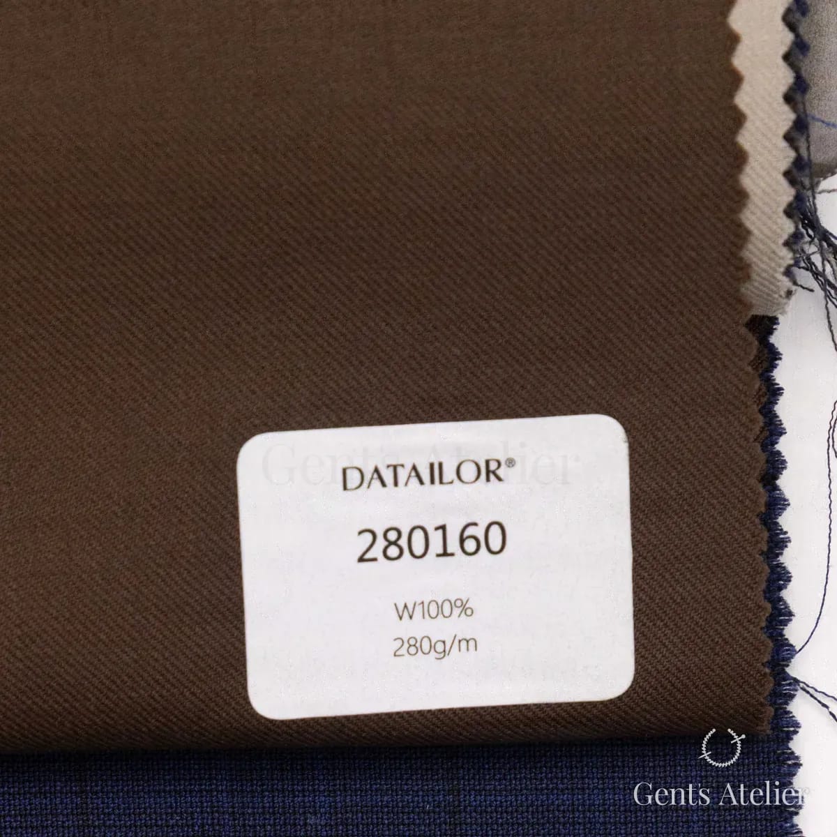 Образец ткани Tailor 280160 с этикеткой, коричневый