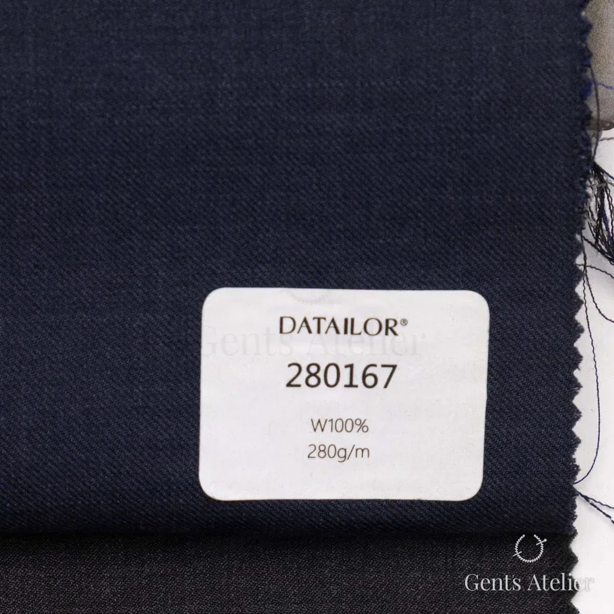 Образец ткани Tailor 280167 с этикеткой, тёмно-синий