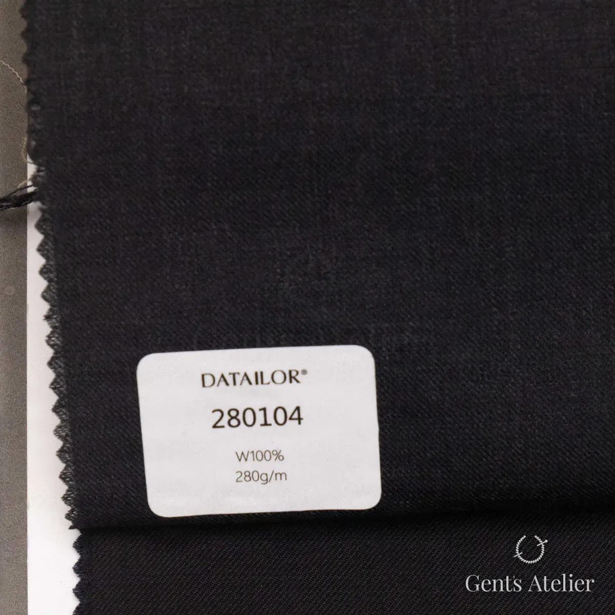 Образец ткани Tailor 280104 с этикеткой, тёмно-серый