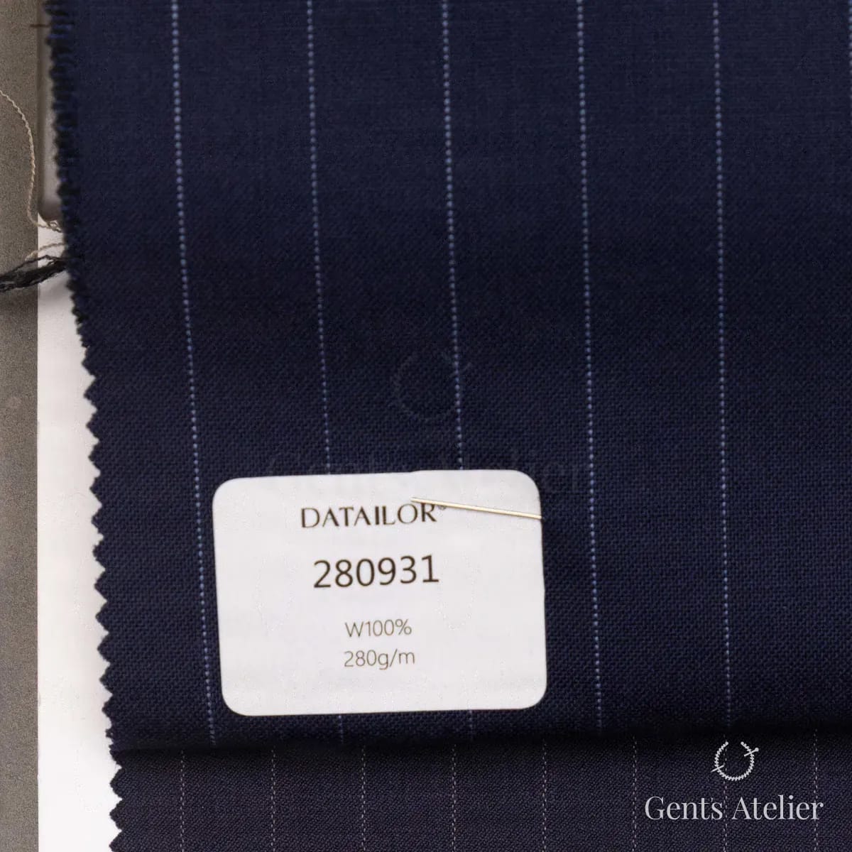 Образец ткани Tailor 280931 с этикеткой, тёмно-синий