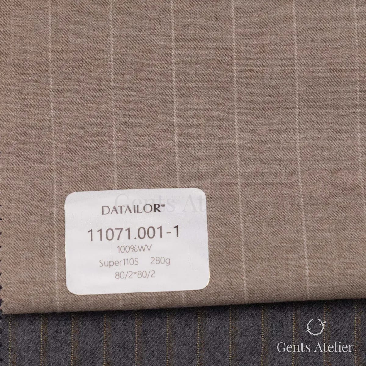 Образец ткани Tailor 11071.001-1 с этикеткой, бежевый