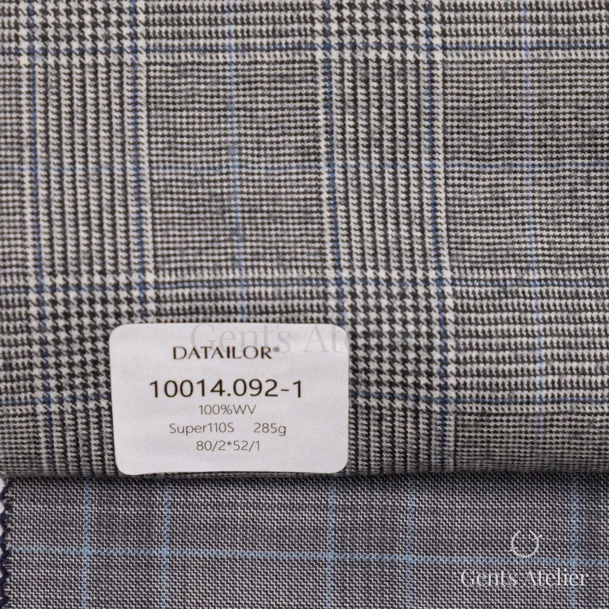 Образец ткани Tailor 10014.092-1 с этикеткой, серый