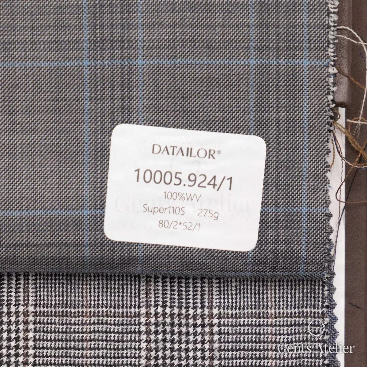 Образец ткани Tailor 10005.924/1 с этикеткой, серый